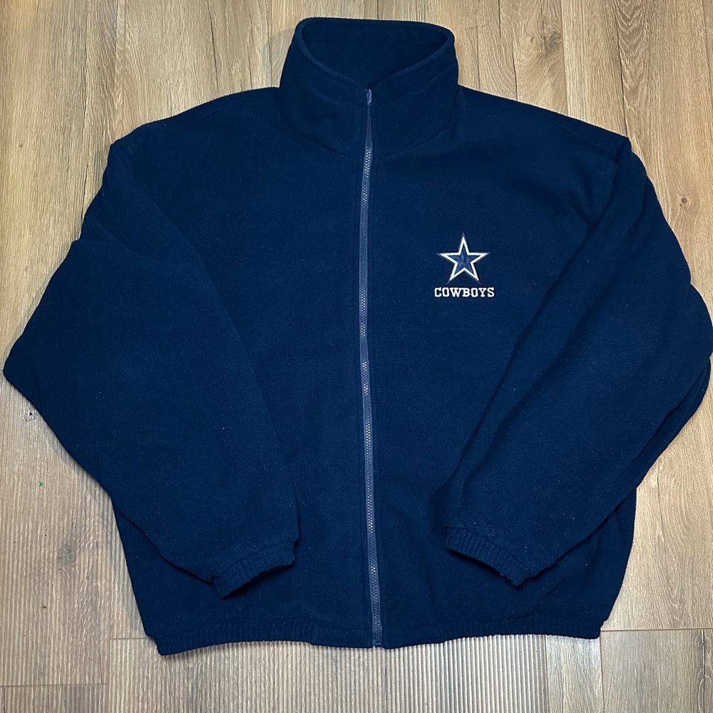 Dallas Cowboys Navy Blue reversible Fleece Jacket
